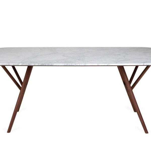 Anais Dining Table Walnut Marble Top