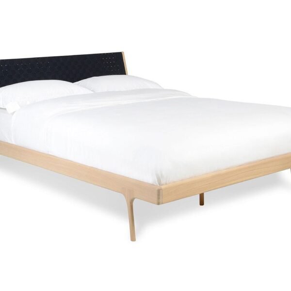 Fawn Bed in Oak and Black Cotton Webbing