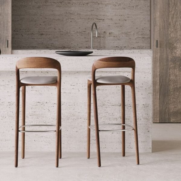 Neva Light Counter Stool Walnut