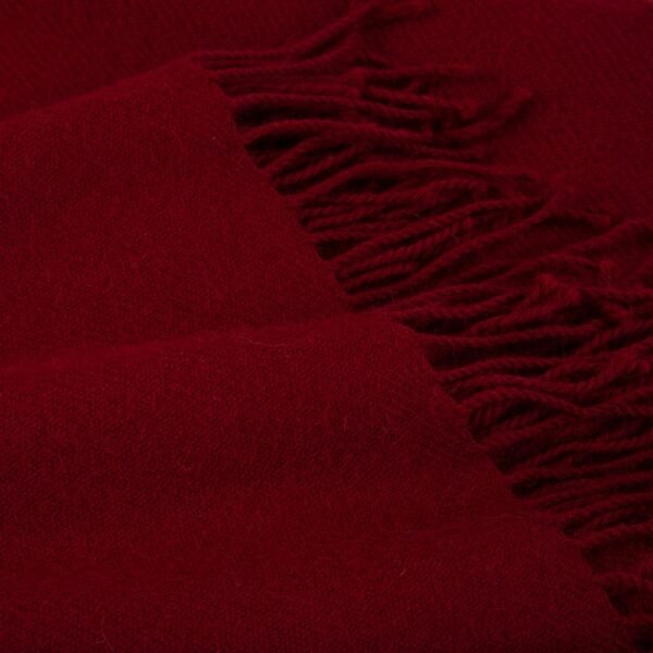Pure Alpaca Throw Burgundy