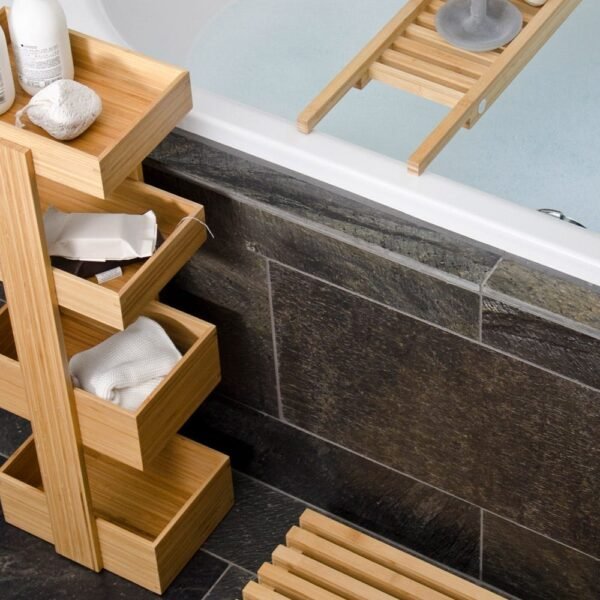 Bathroom Storage Stand Bamboo 4 Tier